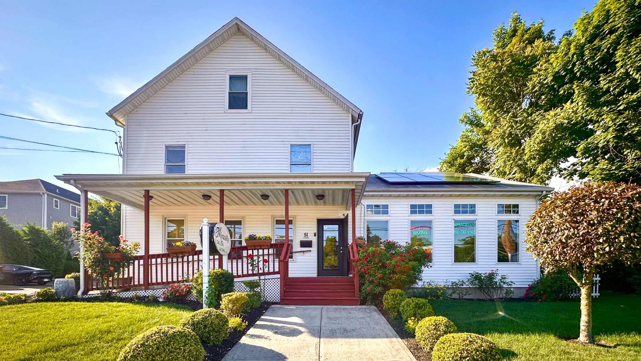 Exterior of Miracelly Salon & Spa at 51 South Street in Danbury