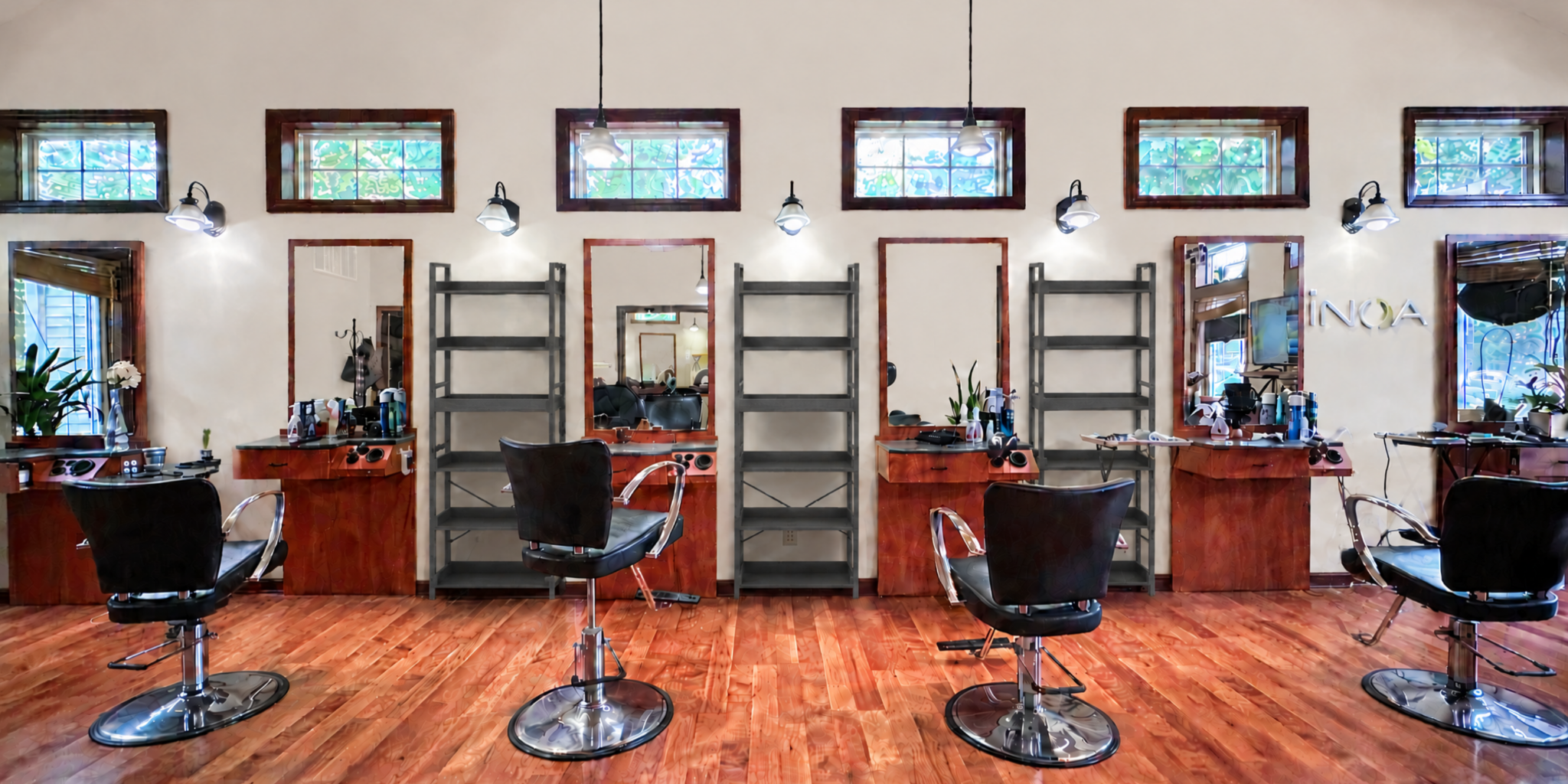 A closer look at the styling stations at Miracelly Salon & Spa