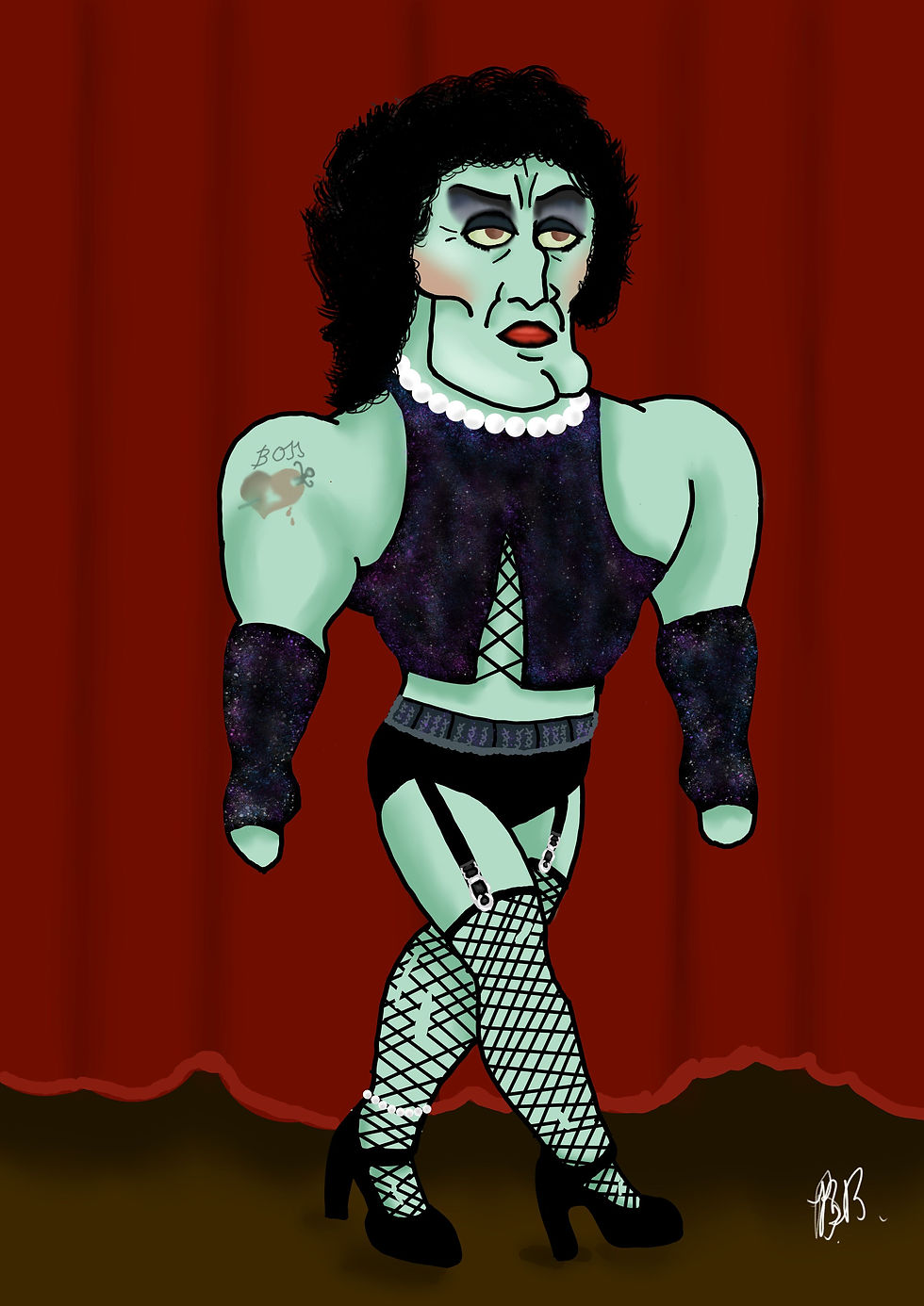 Squid Frank by Britt Bender. Digital drawing.