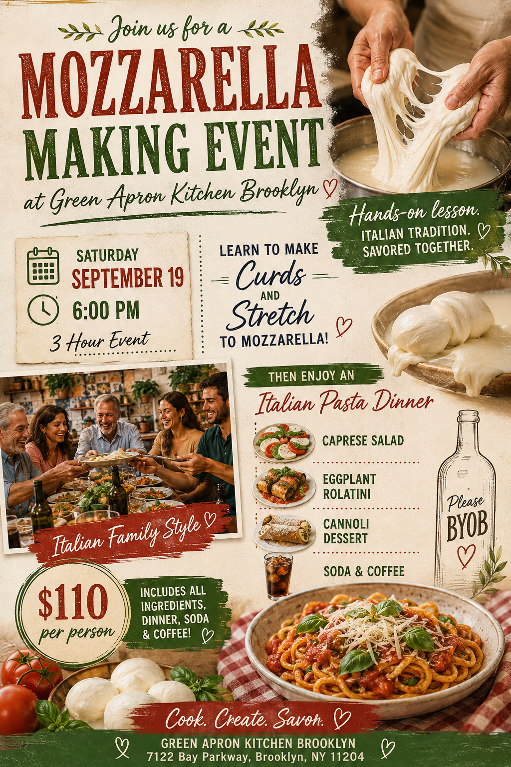 Mozzarella Making Dinner 9/19 @ 6PM