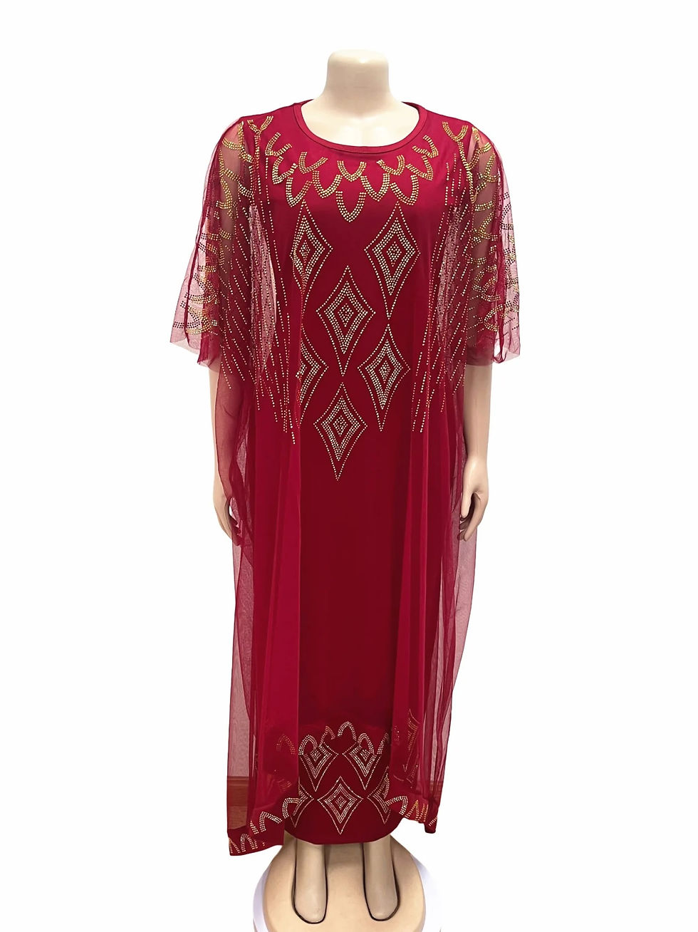 Thumbnail: African Casual Maxi Dress Long Sleeves Lace Decoration Hot Selling