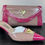 Thumbnail: Patent leather mule shoes with purse set 