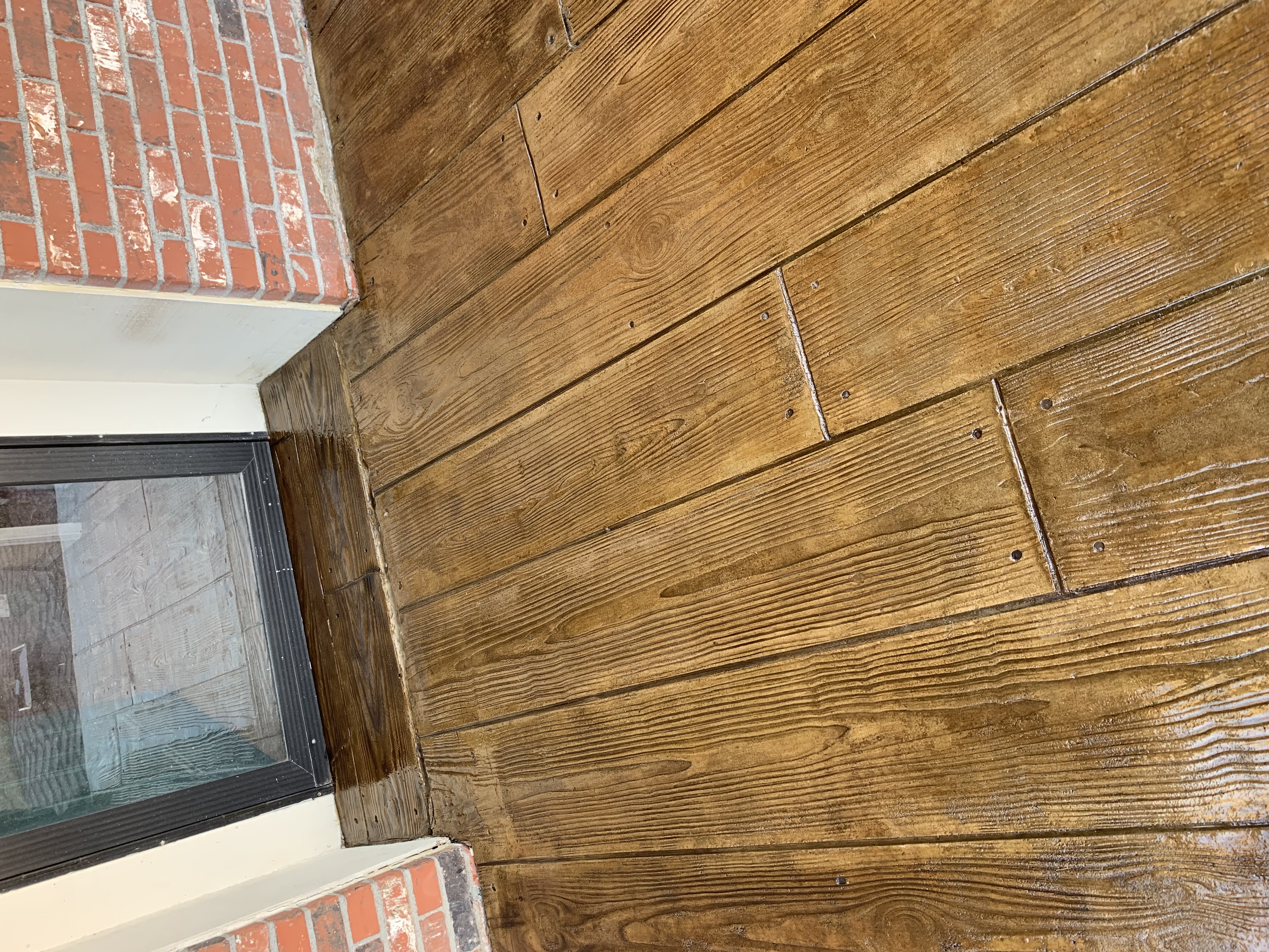 Stamped wood design