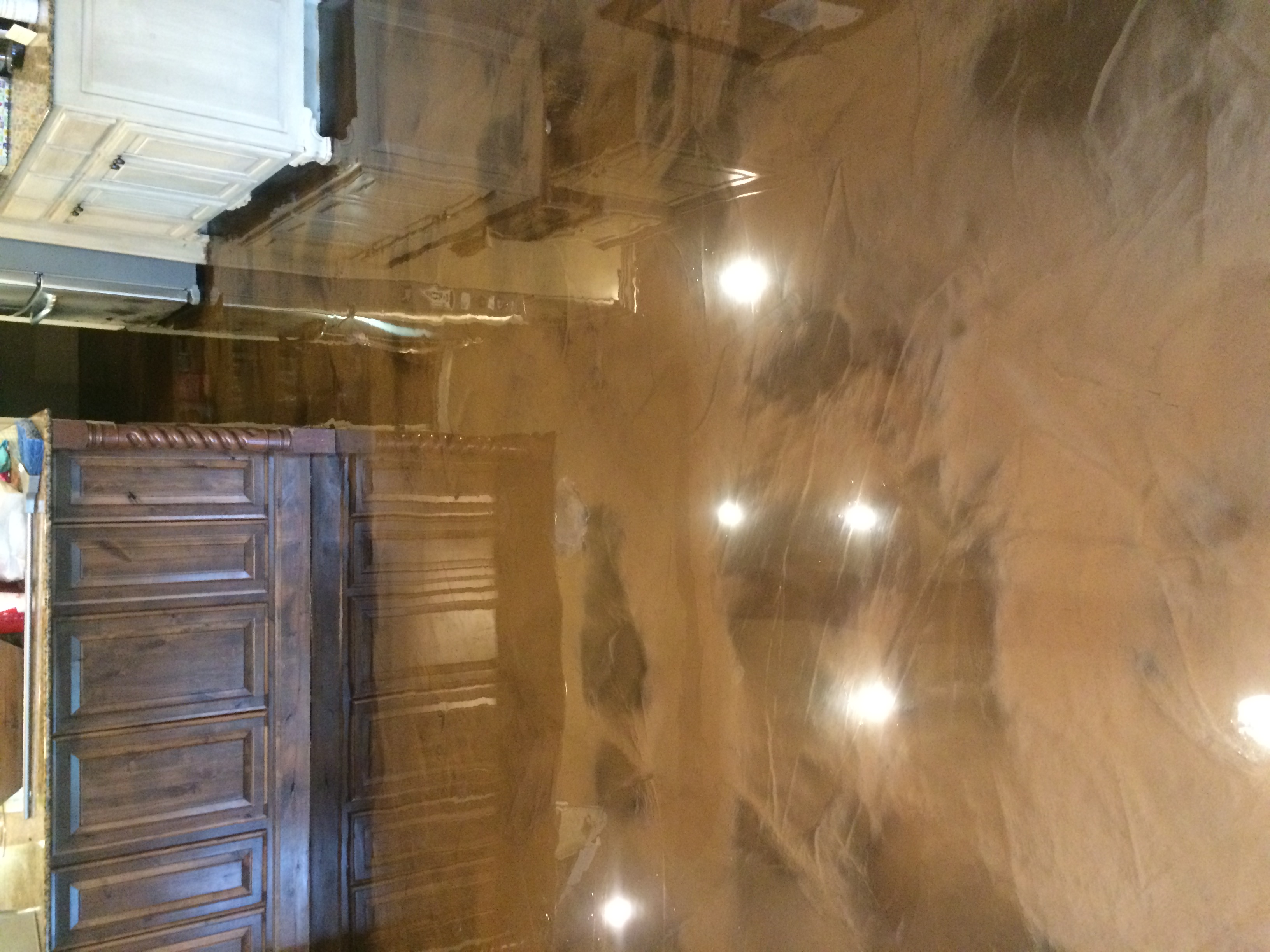 Tan Epoxy House Floor