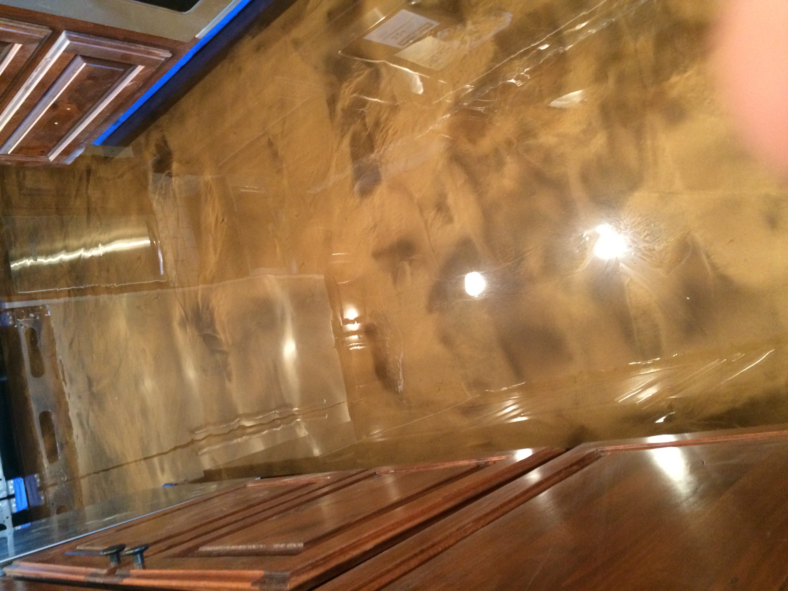 Tan Epoxy Kitchen Floor