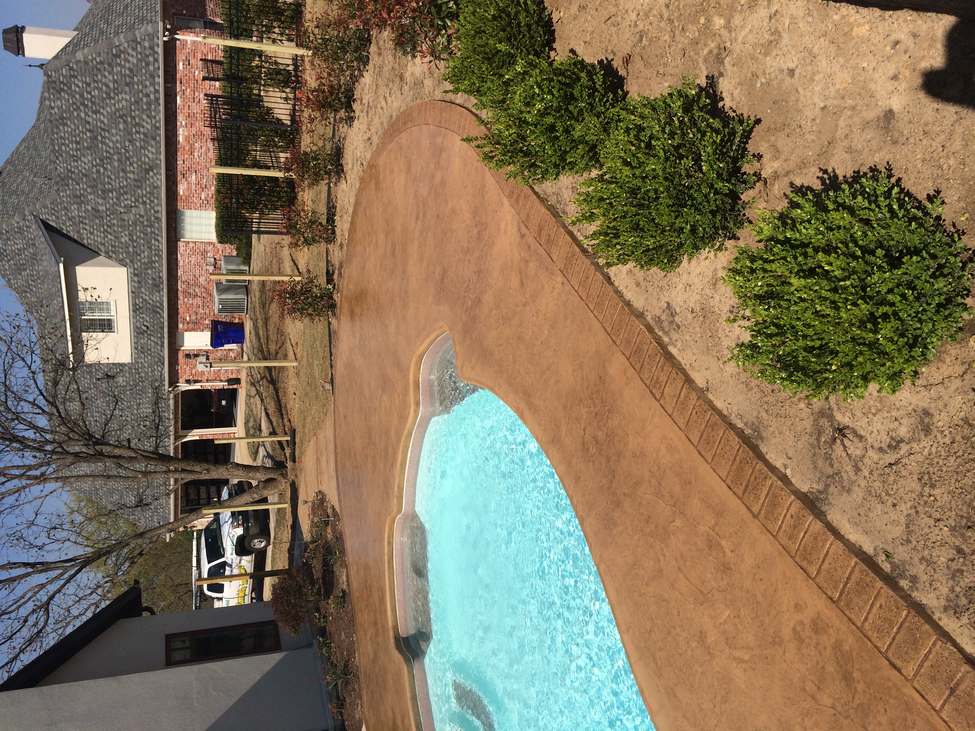 Stamped Concrete Pool Deck