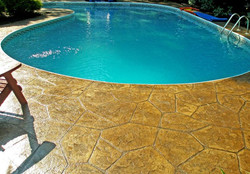 Stamped Flagstone Pool Deck