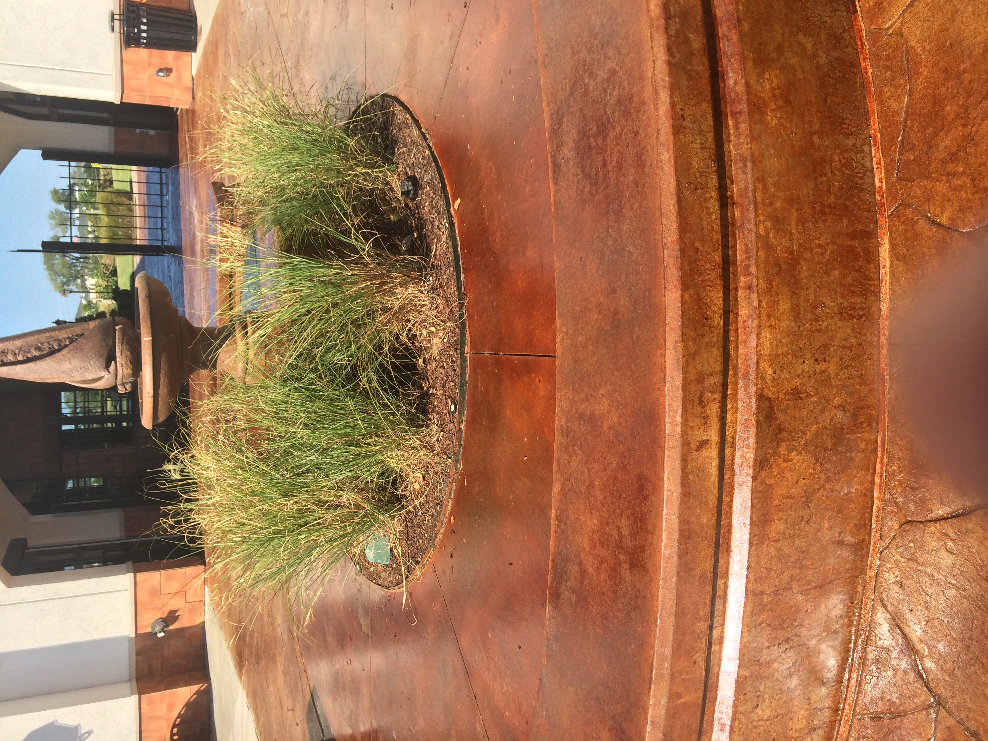 Acid Stained Water Feature