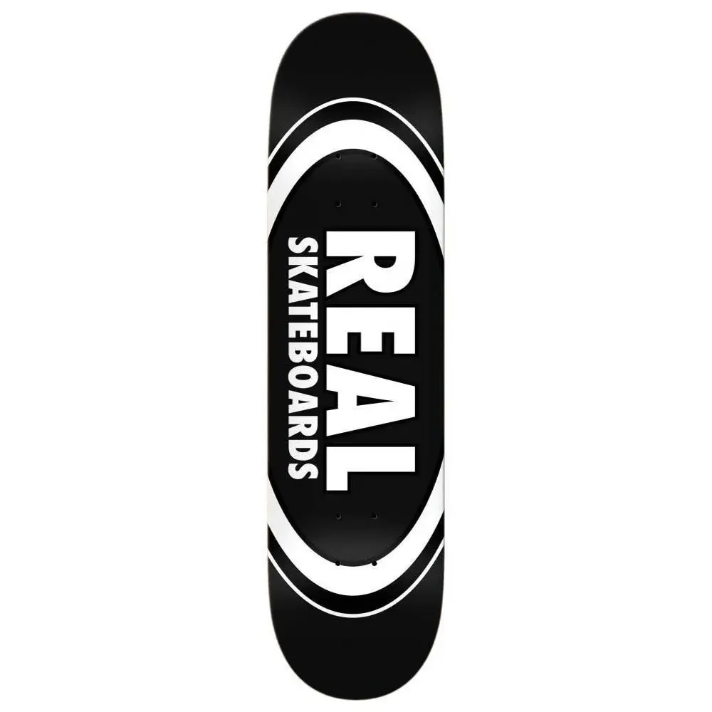 Real Skateboards Team Classic Oval Deck 8.25” (Black)
