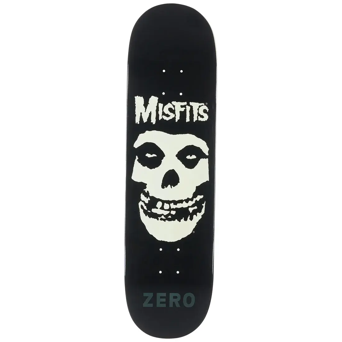Zero Skateboard Deck Misfits Fiend Skull GITD 8.5"
