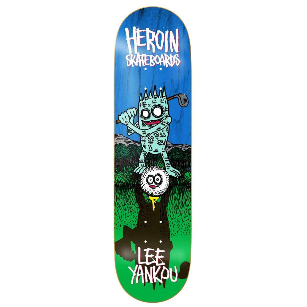 Heroin Skateboards Lee Yankou Golf Imp Skateboard Deck 8.25”