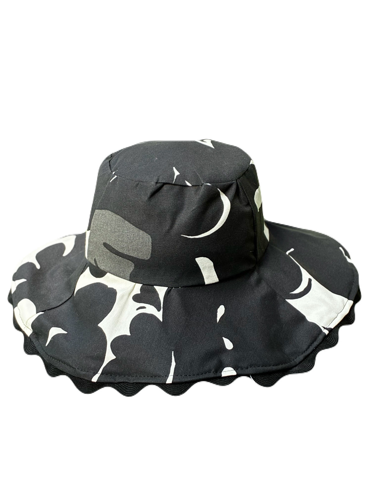 Graphic Black and White Sun Hat
