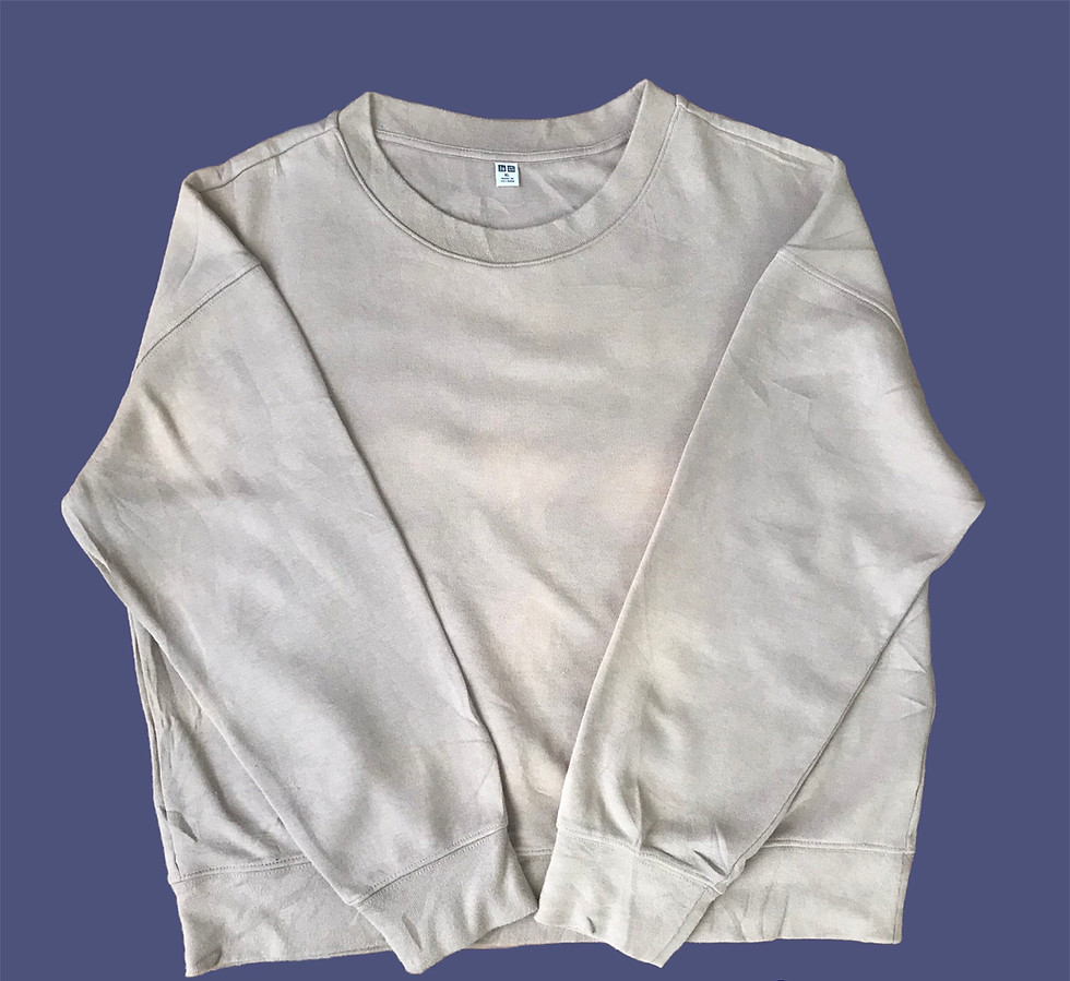 Hình thu nhỏ: Áo sweater xám trắng trơn dày dặn