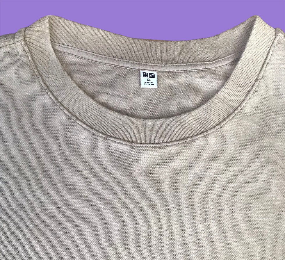 Hình thu nhỏ: Áo sweater xám trắng trơn dày dặn