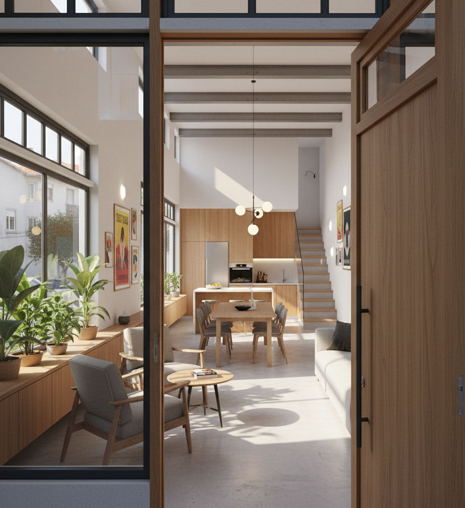 Loja convertida em habitação em Azambuja com Comunicação prévia aprovada