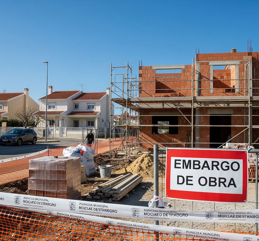 Embargo de obra de uma moradia em construção em Alverca do Ribatejo