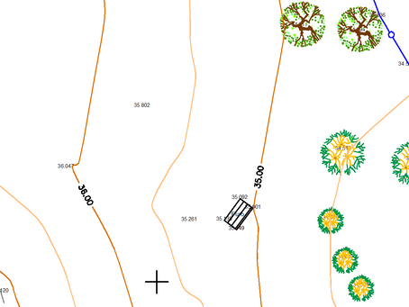 Exemplo de um Levantamento Topográfico de um lote