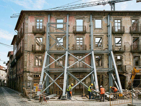 Obras de reconstrução com preservação de fachadas