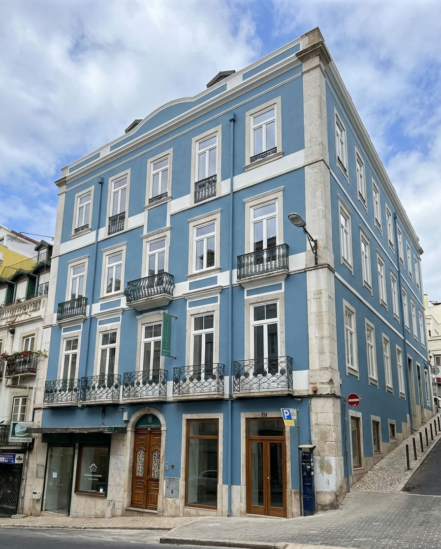 Edifício após remodelação do interior e preservação da fachada