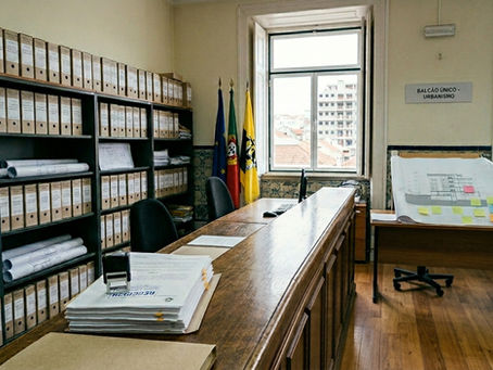 Sala de atendimento no departamento urbanístico na Câmara Municipal