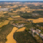 Vista aérea de terreno misto do Alentejo