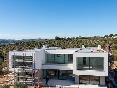 Habitação em fase de construção durante a transição legislativa