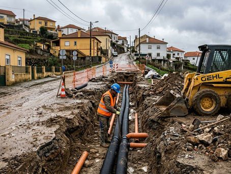 Obras de urbanização em execução após aprovação de prorrogação de prazo