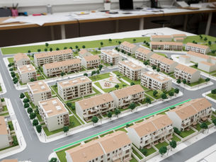Model of a residential subdivision for public discussion in Loures