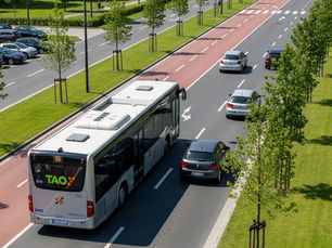Rede rodoviária numa área habitacional