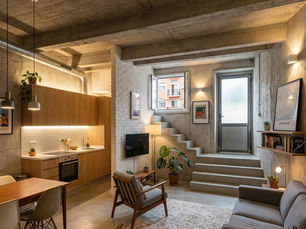 Projeto de Arquitetura de Interiores para a conversão de uma cave em habitação em Odivelas