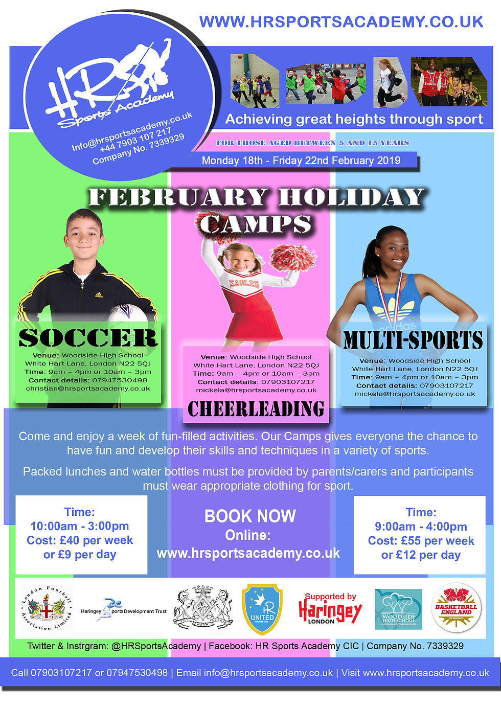 FEBRUARY Holiday Camp 2019 Poster