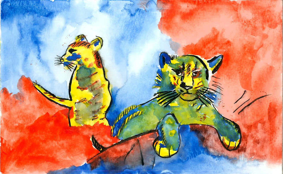 Leopardo e cria 2016