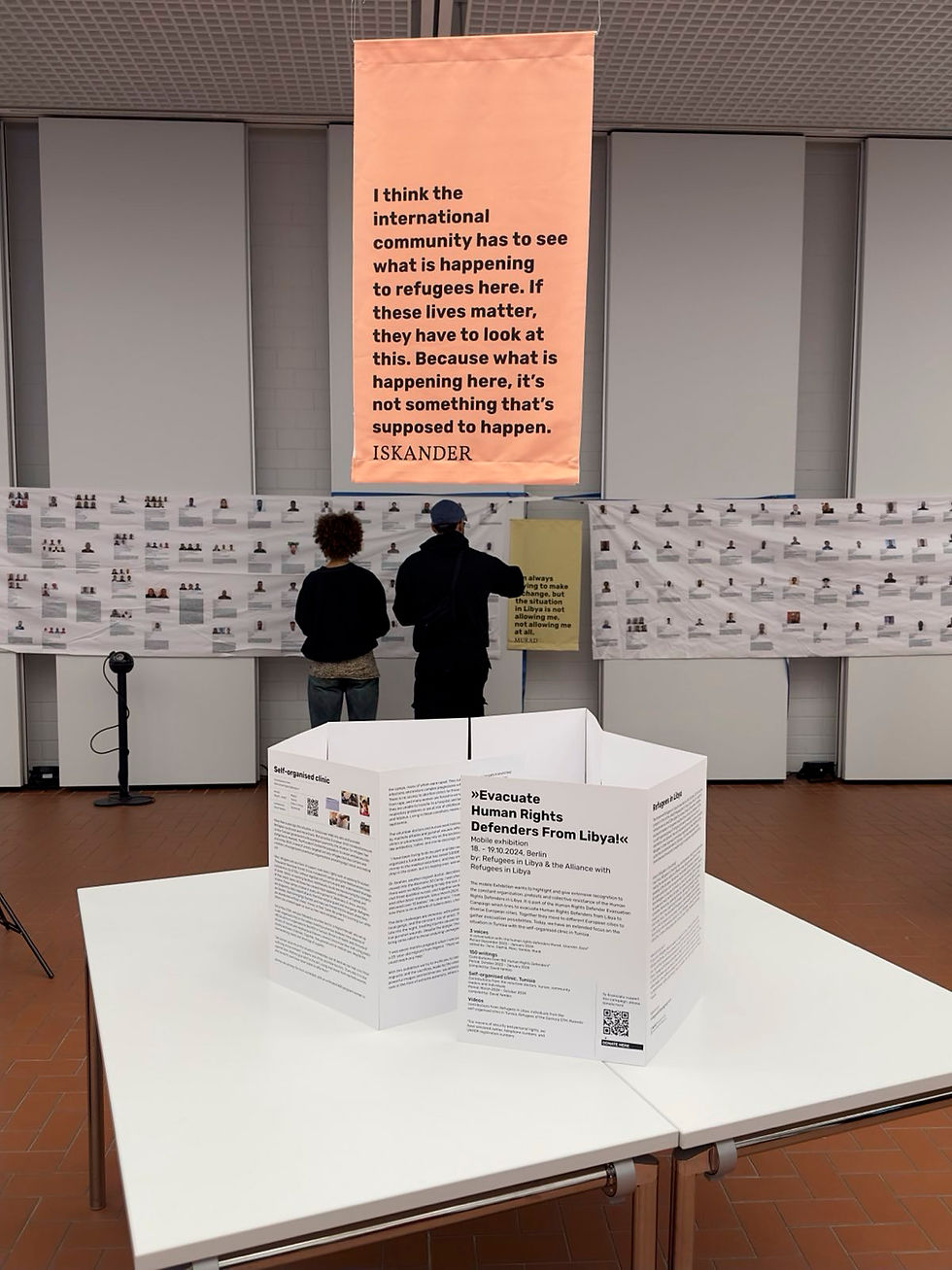 Mobile Exibition, Book of Shame Presentation and updates on the situation of refugees in Libya
