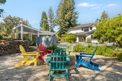 Fire pit toward house