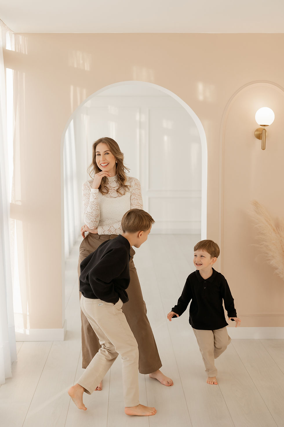 ensaio mãe e filhos