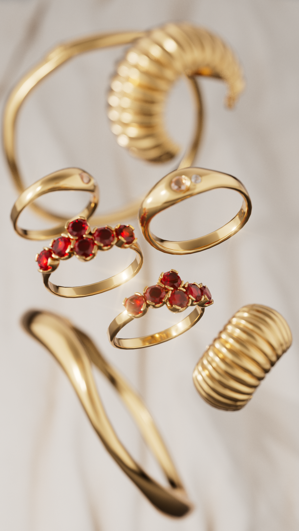 3D Jewelry,  Realistic 3D gold, Modeling jewelry,  Render Animation, 3D Product,
