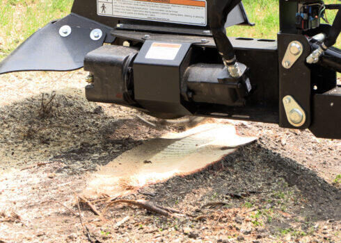 Thumbnail: Mini Stump Grinder w/ pistol grip control harness, couplers and interface plate