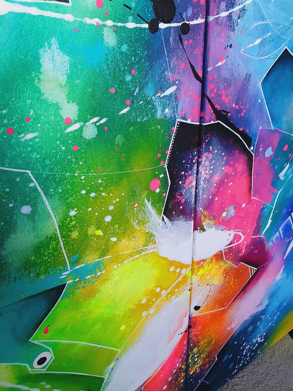 Thumbnail: OPEN YOUR MIND 2x 100x100 cm