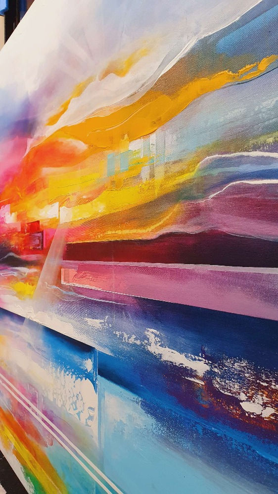 Thumbnail: Detailansicht von einem Kunstwerk von Christin Kirchner aus Ulm aus der Serie Unlimited Horizons.