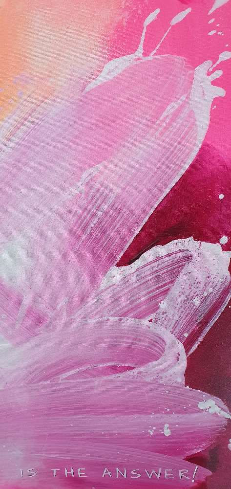 Miniaturbild: LOVE IS THE ANSWER 120x120 cm - verkauft