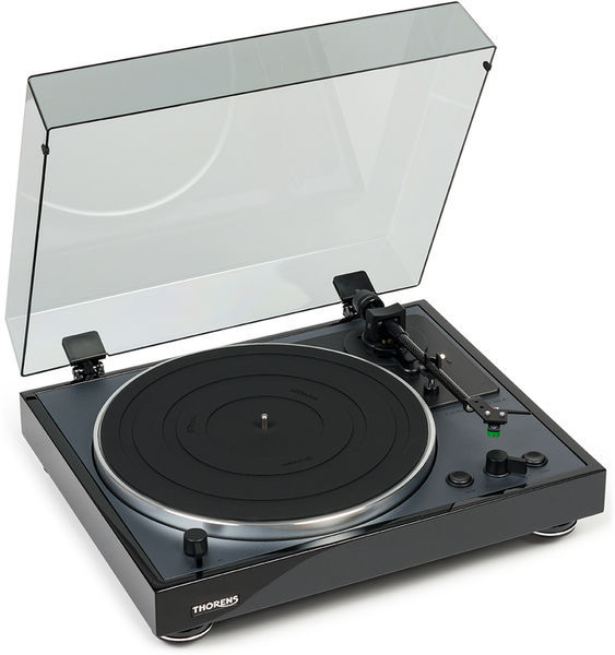 Miniature : Platine vinyle Thorens 102 noire capot ouvert