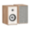 Enceintes bibliothèques Triangle BR02 finition bois/blanc