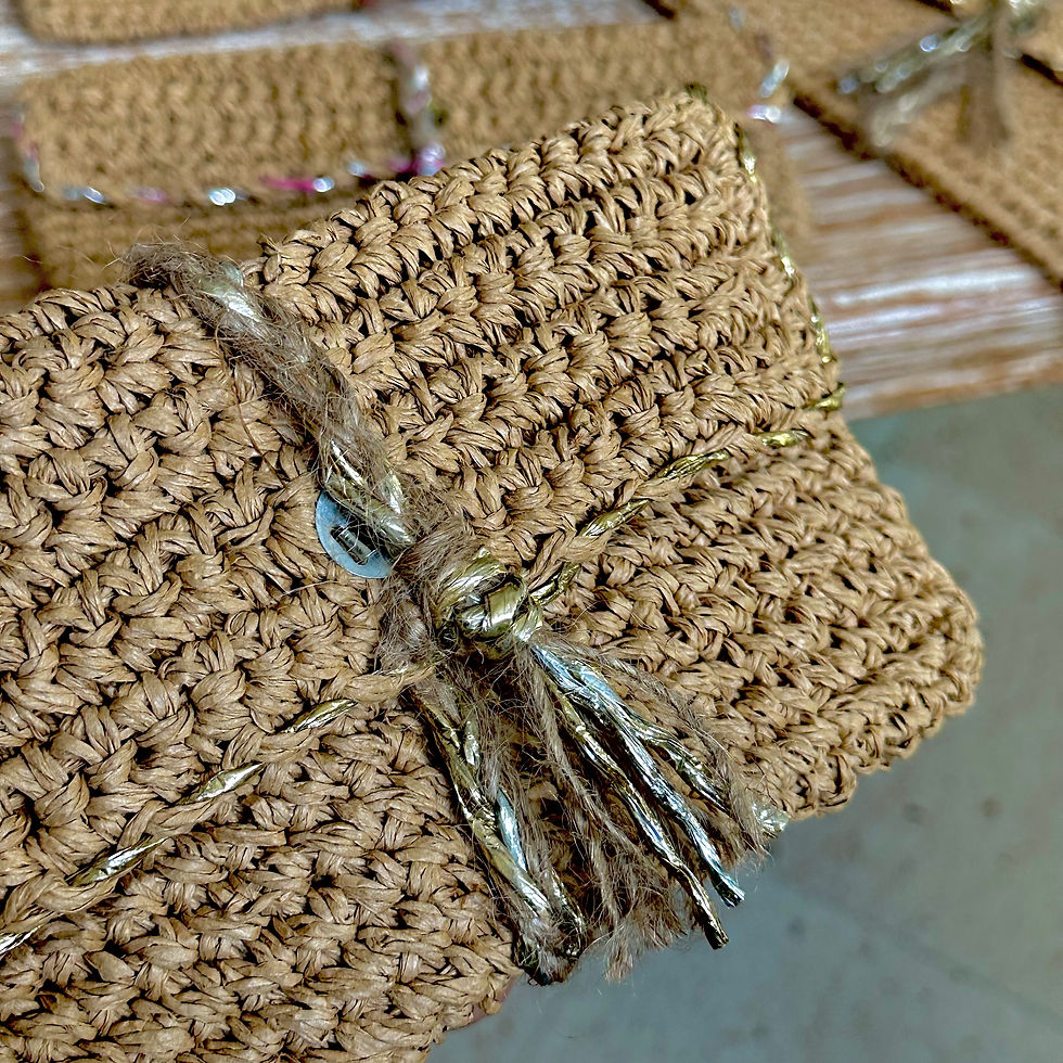 Thumbnail: Boho Raffia Clutch