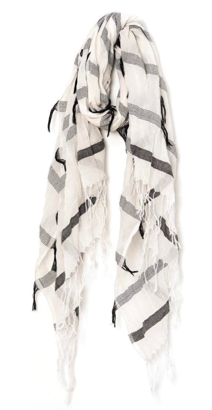 Thumbnail: Black Stripe Kamal Scarf-Best Online Gifts for Girls in Singapore