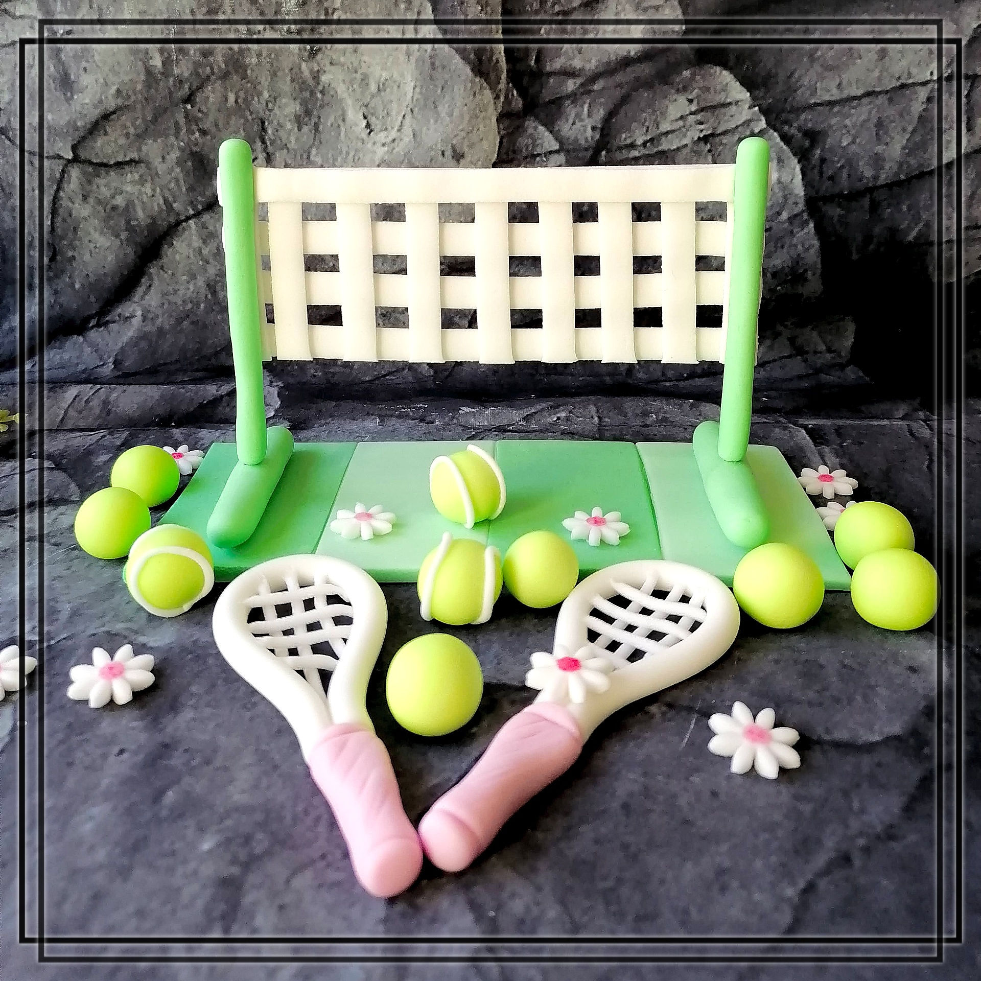 Tennis Tortendeko aus Fondant – Perfekt für deine Motivtorte! TortenDekor