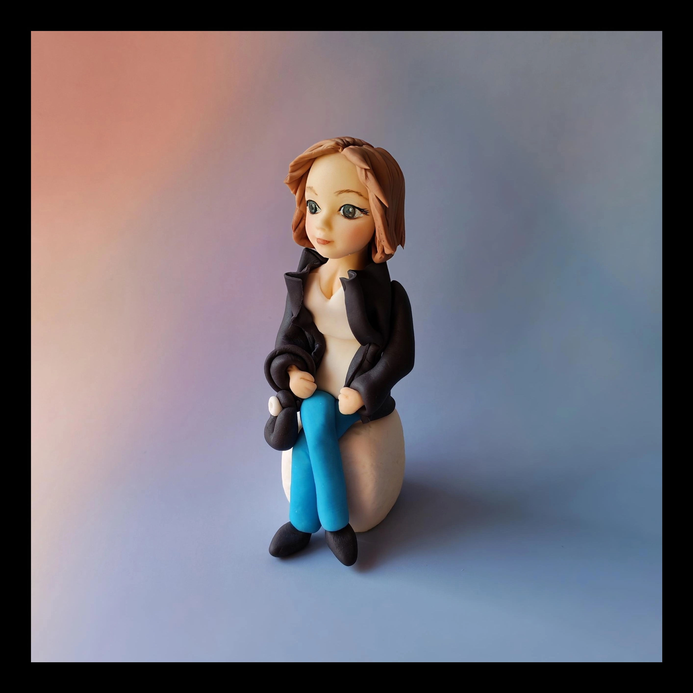 Mädchen Fondant Figur aus Fondant für Motivtorten