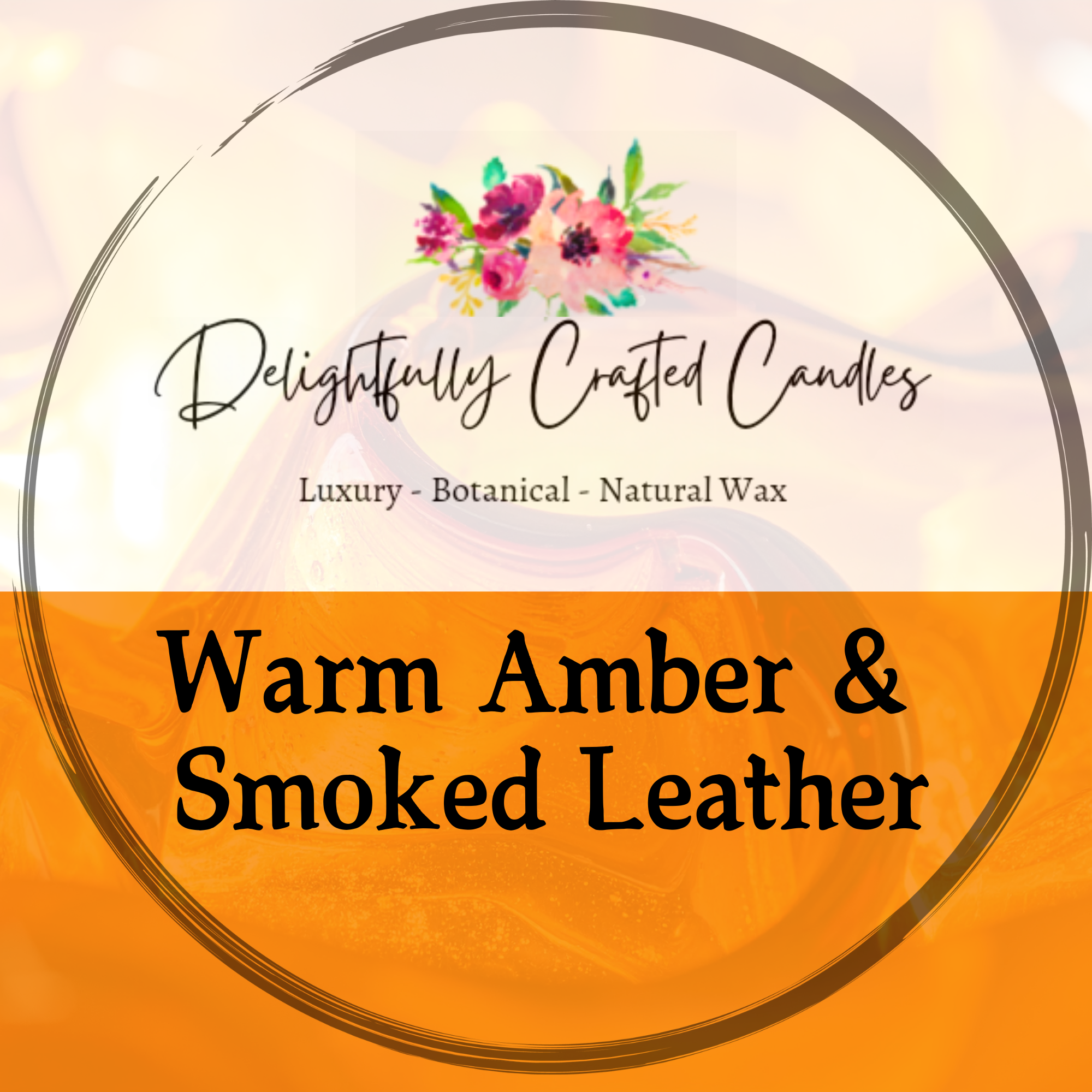 Warm Amber & Smoked Leather Wax Snapbar