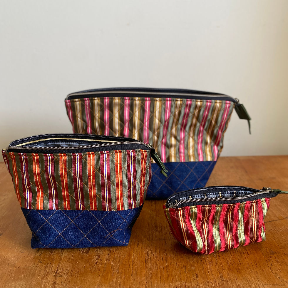 Thumbnail: Silk & Denim Hold All The Things: Nesting Pouches - Set of 3