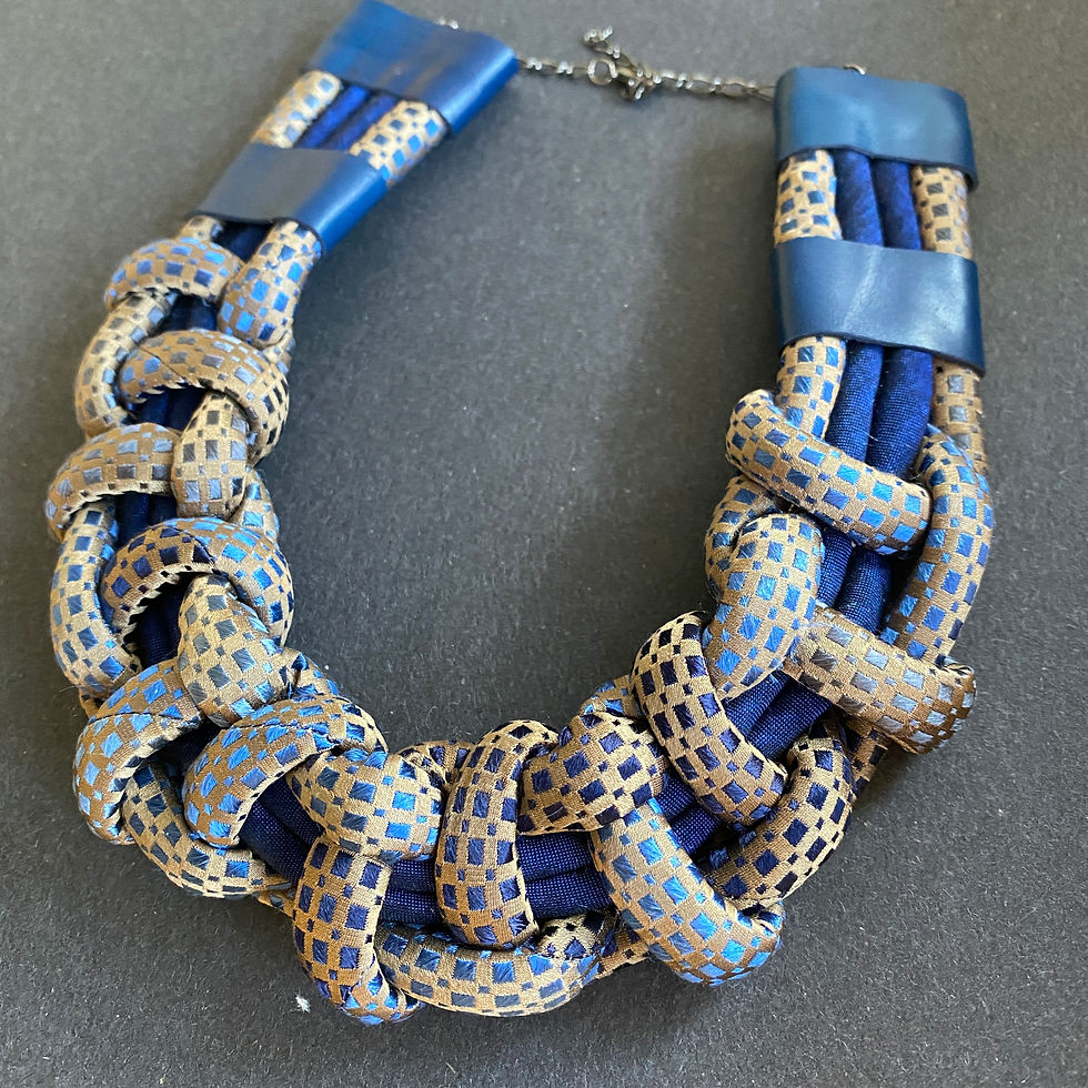 Thumbnail: Silk & Leather Necklace
