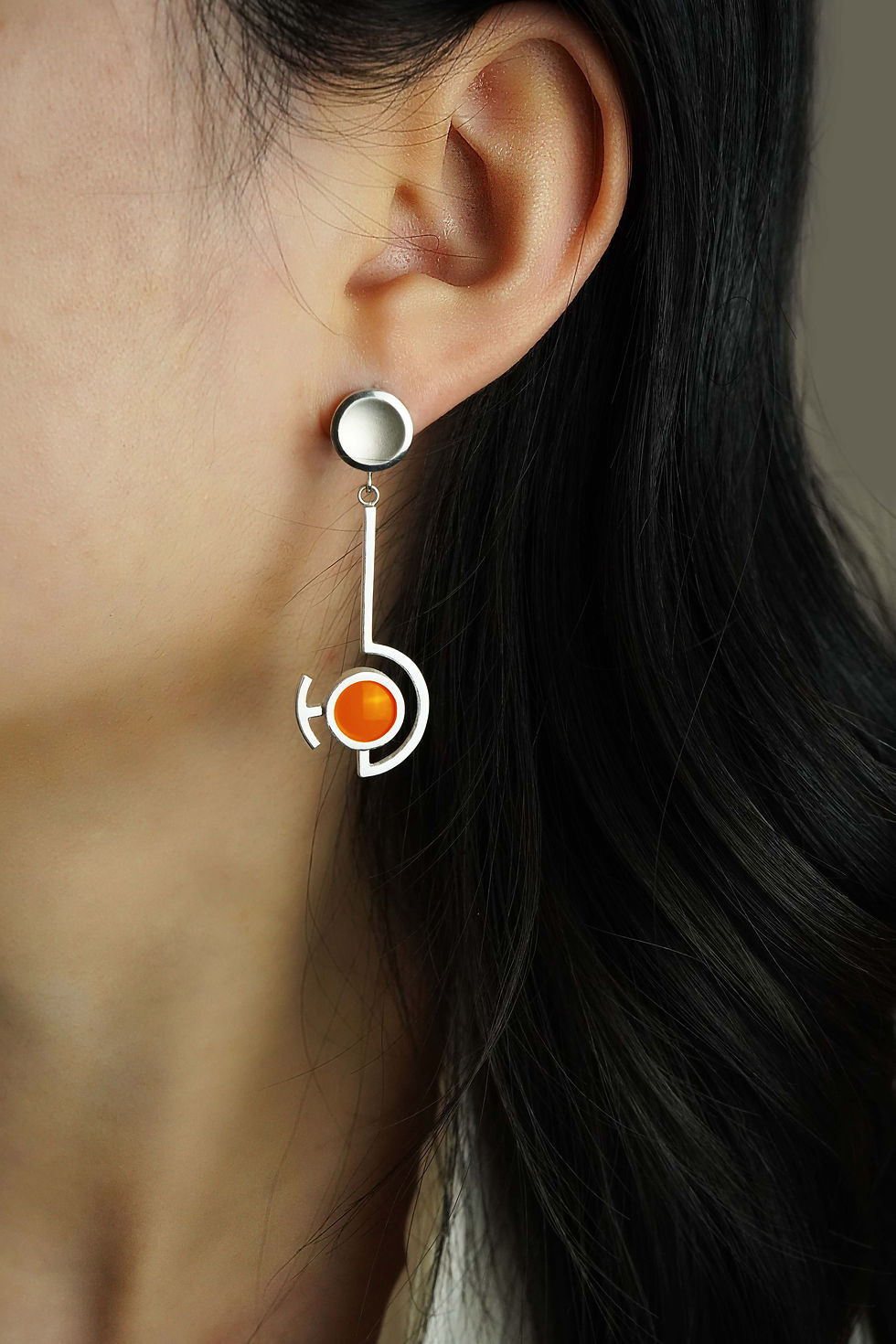 Thumbnail: Seasons Change Compass Earring-Pumpkin